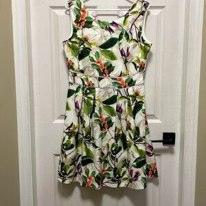 Smashed Lemon Floral Fit & Flare Sleeveless Dress Size 10